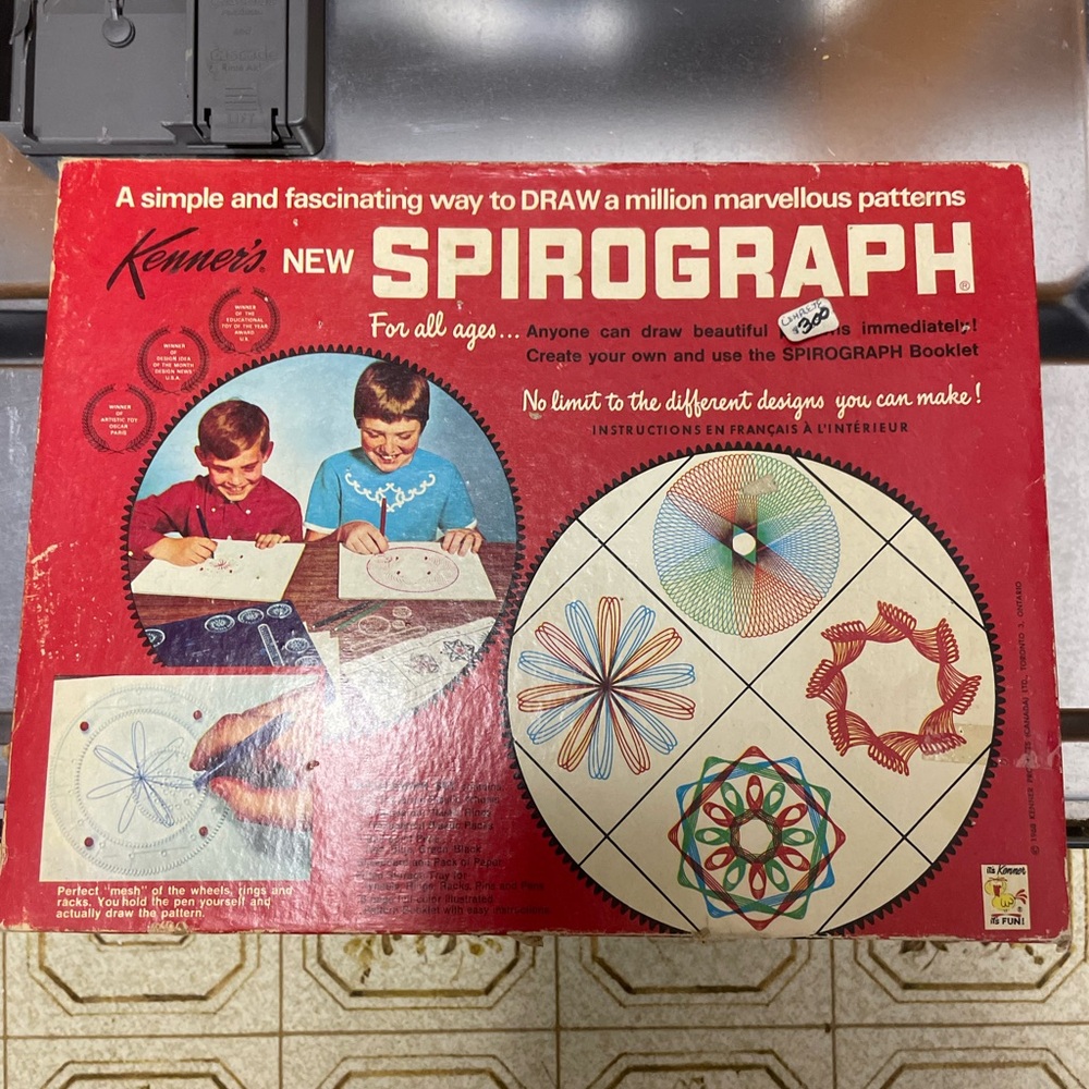 1967 Kenner's Spirograph Board Game - Red